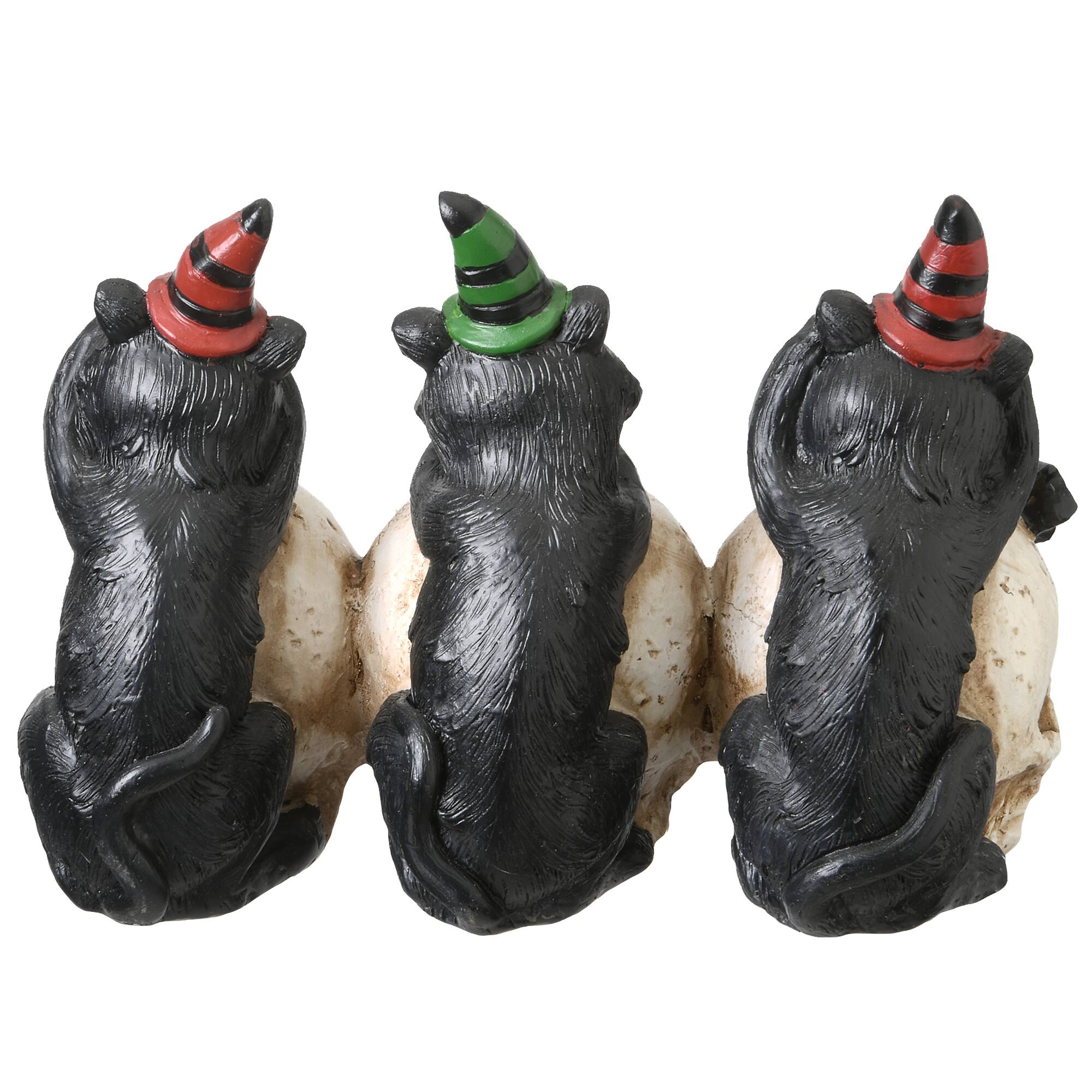 5" EEK Skulls with Black Cats